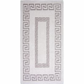 Sivo-béžový bavlnený koberec Vitaus Versace, 100 × 150 cm