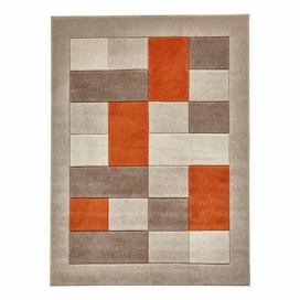 Béžovo-oranžový koberec Think Rugs Matri×, 60 × 120 cm