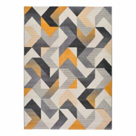 Oranžovo-sivý koberec Universal Gladys Abstract, 60 x 120 cm Bonami.sk