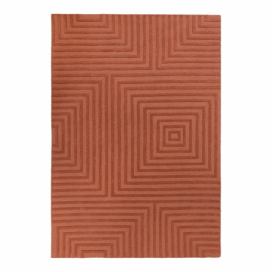 Oranžový vlnený koberec Flair Rugs Estela, 160 x 230 cm