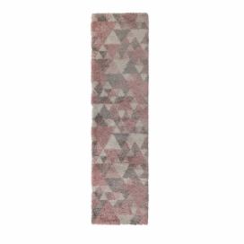 Sivo-ružový koberec Flair Rugs Nuru, 60 x 230 cm Bonami.sk