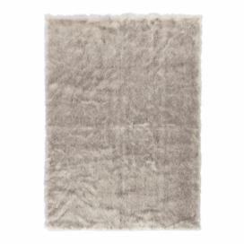 Hnedý koberec z umelej kožušiny Mint Rugs Soft, 170 × 120 cm