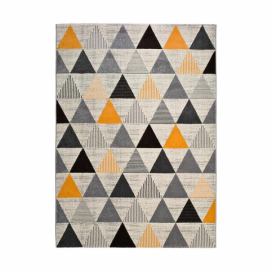 Sivo-oranžový koberec Universal Leo Triangles, 80 x 150 cm Bonami.sk