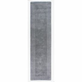 Sivý vlnený behúň Flair Rugs Tuscany Sienna Matte, 60 x 230 cm Bonami.sk