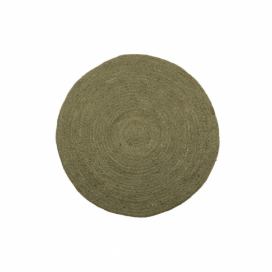 Zelený jutový koberec WOOOD Ross, ø 150 cm Bonami.sk