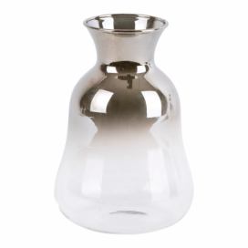 Sklenená malá váza PT LIVING Silver Fade, výška 12 cm