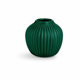 Zelená kameninová váza Kähler Design Hammershoi, výška 12,5 cm