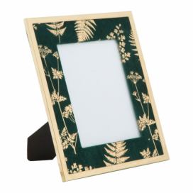 Zeleno-zlatý stolový fotorámik Mauro Ferretti Glam, 15 × 20 cm