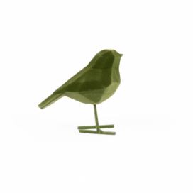 Tmavozelená dekoratívna soška PT LIVING Bird, výška 17 cm