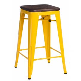  Barová stolička Paris Wood 75cm žltá sosna kartáčovaná