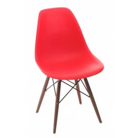 Stoličky P016V PP červená / tmavá