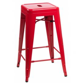  Barová stolička Paris 66cm červená inšpirovaná Tolix