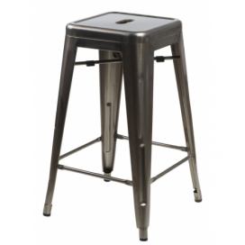  Barová stolička Paris 66cm kovová inšpirovaná Tolix