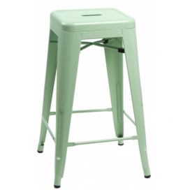  Barová stolička Paris 66 cm zelená inšpirovaná Tolix