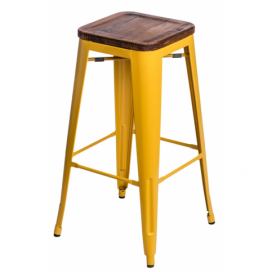  Barová stolička Paris Wood 75cm žltá sosna