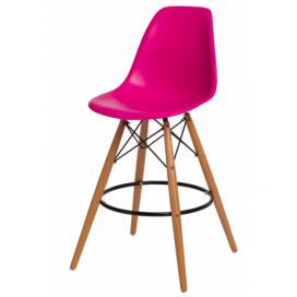  Barová stolička P016V PP tmavo ružová