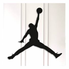 Čierna kovová nástenná dekorácia Basketball