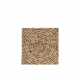 Nástenná dekorácia z teakového dreva WOOX LIVING Bee, 70 × 70 cm