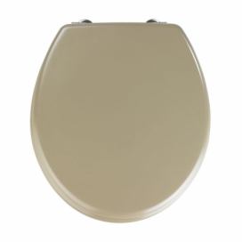 Béžové WC sedadlo Wenko Prima, 41 × 38 cm