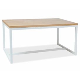 Byvajsnami SK, ROSAL jedálenský stôl, prír. dýha, 120x80x cm, dub/biela