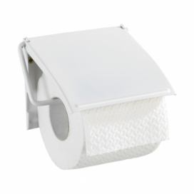 Biely nástenný držiak na toaletný papier Wenko Cover
