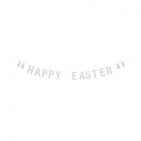 Biela papierová girlanda Bloomingville Happy Easter, dĺžka 200 cm Bonami.sk