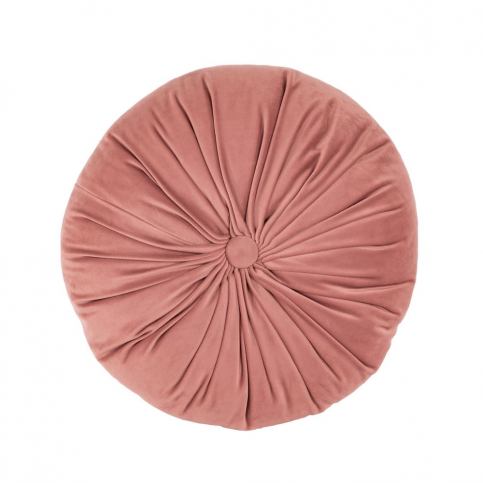 Ružový zamatový dekoratívny vankúš Tiseco Home Studio Velvet, ø 38 cm Bonami.sk