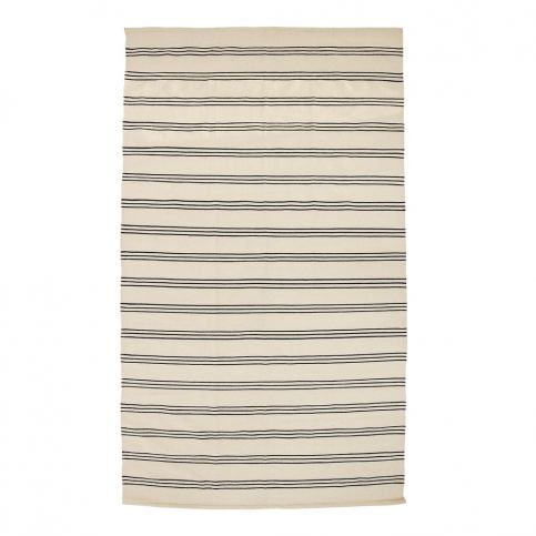 Béžový bavlnený koberec Bloomingville Stripe, 140 x 240 cm Bonami.sk