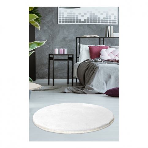 Biely koberec Milano, ⌀ 90 cm Bonami.sk