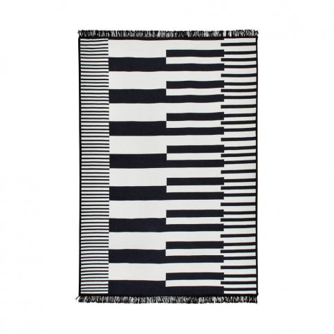 Čierno-biely obojstranný koberec Klotho, 120 × 180 cm Bonami.sk