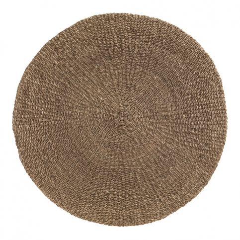 Hnedý koberec z morských rias Geese Rustico Natura, ⌀ 150 cm Bonami.sk