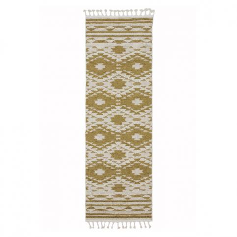 Žltý koberec Asiatic Carpets Taza, 80 x 240 cm Bonami.sk