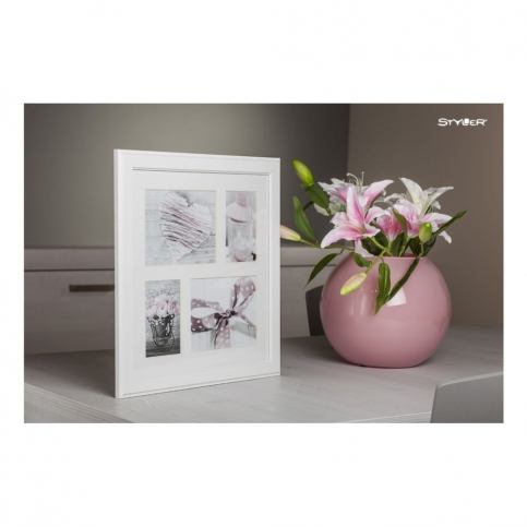 Biely rámček na 4 fotografie Styler Malmo, 39 × 39 cm Bonami.sk
