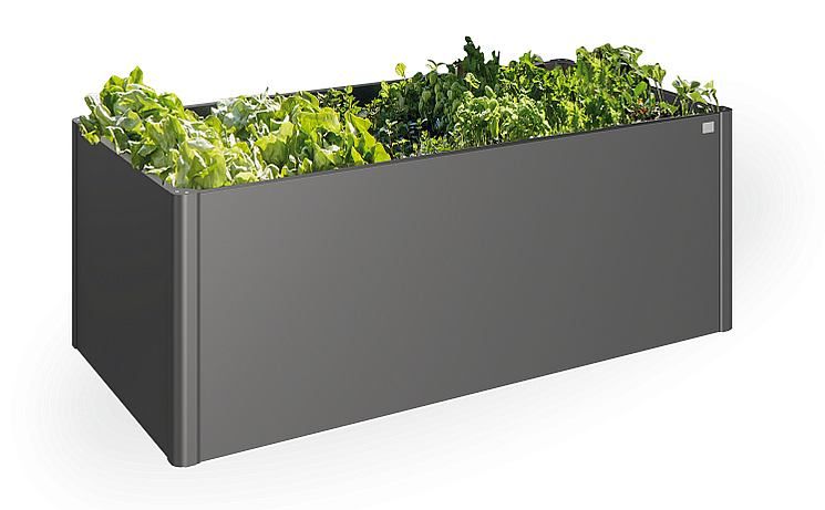 Biohort Zvýšený truhlík na zeleninu 2 x 1 (tmavo sivá metalíza) 2 x 1 (2 krabice) - i-zahradnynabytok.sk