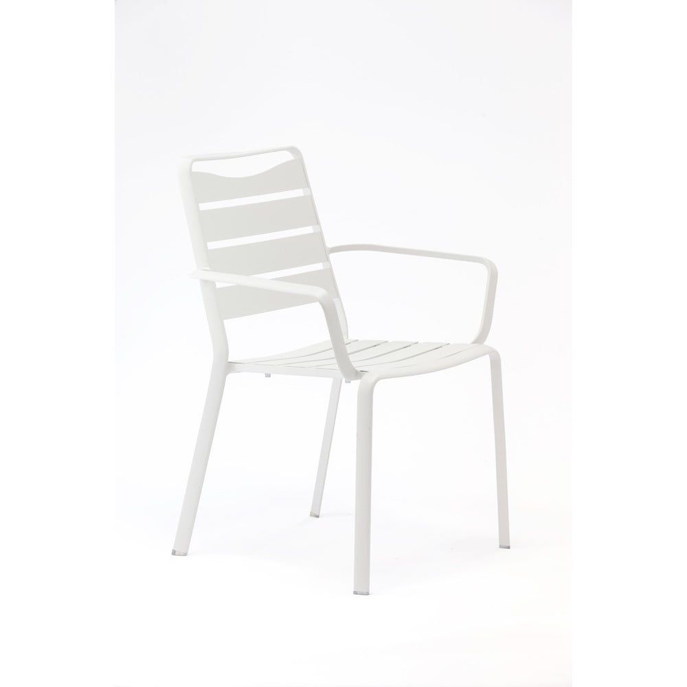 Súprava 4 bielych záhradných stoličiek z hliníka s podrúčkami Ezeis Spring - Bonami.sk