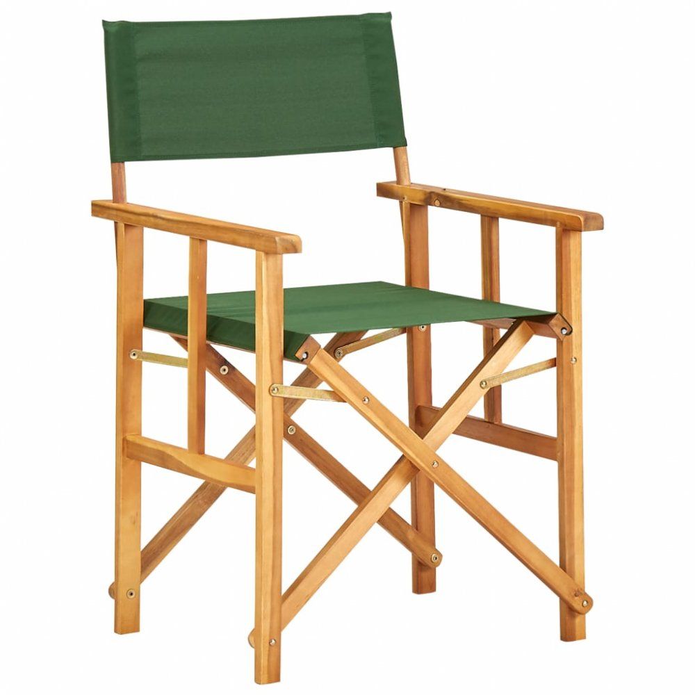 Režisérska stolička akáciové drevo Dekorhome Zelená - dekorhome.sk