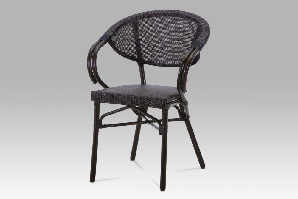 Záhradná stolička AZC-110 BK hnedá / čierna Autronic - dekorhome.sk