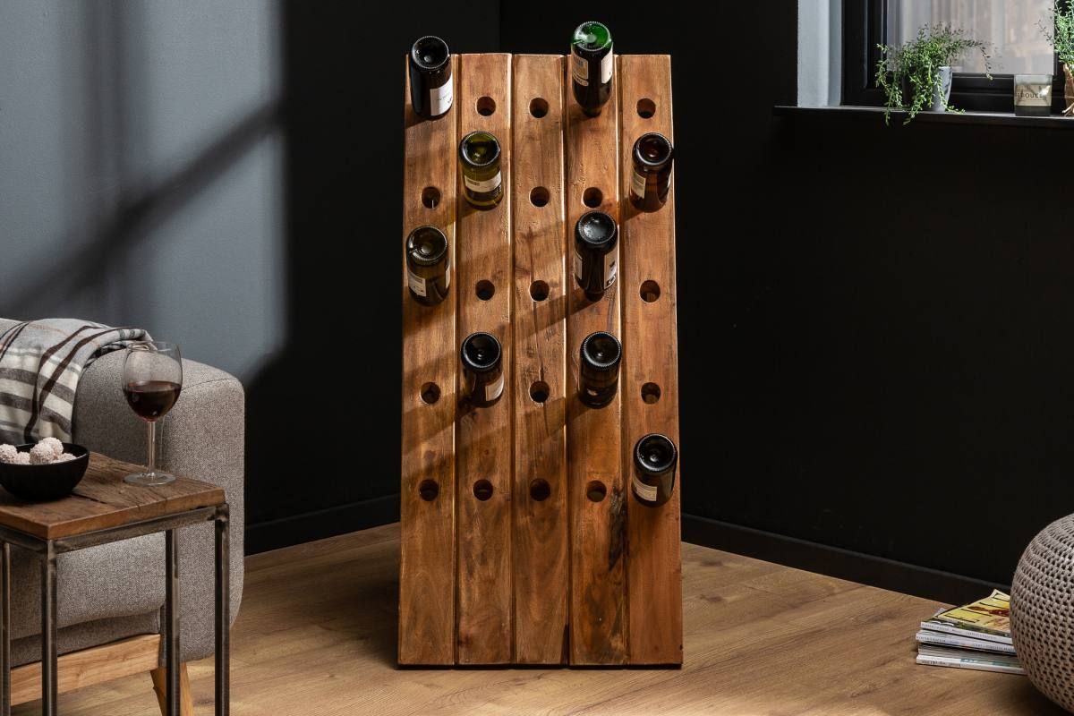 LuxD Regál na víno Lyric 107 cm recyklované drevo - ESTILOFINA.SK