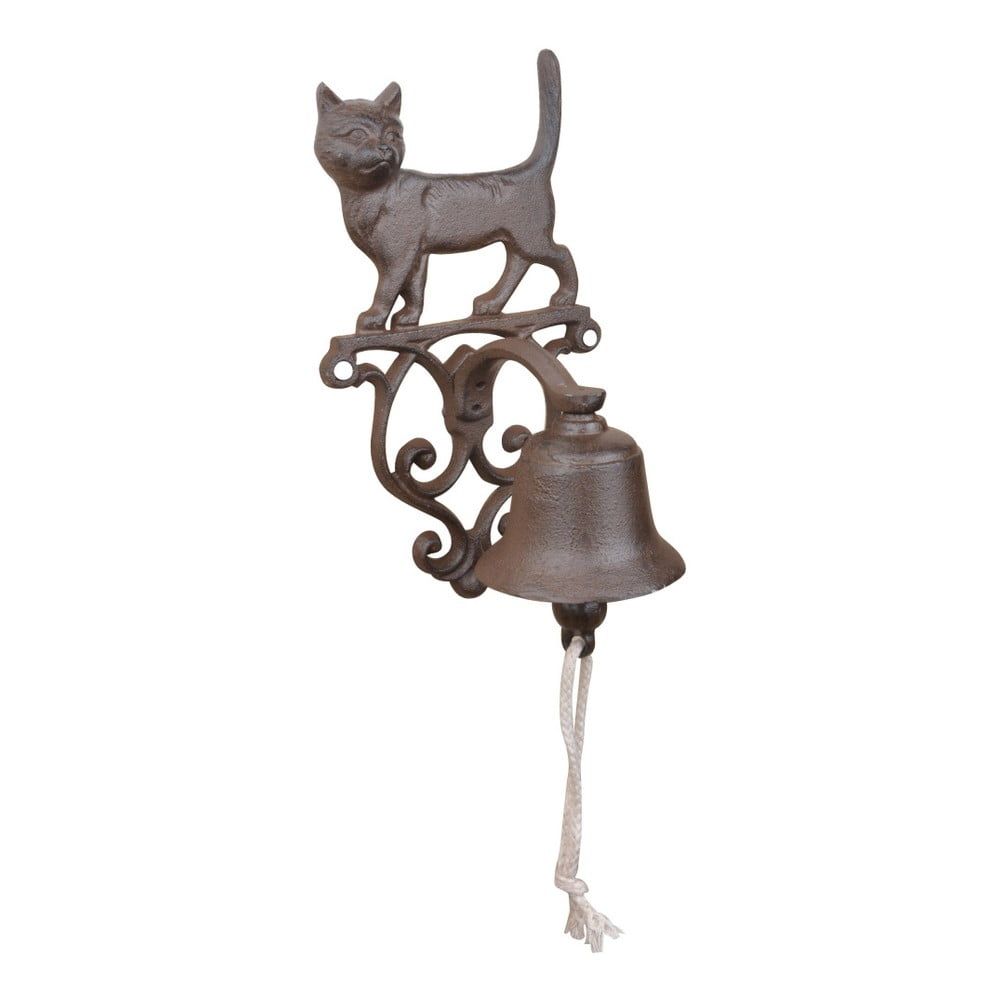 Liatinový nástenný zvonček s motívom mačky Esschert Design - Bonami.sk