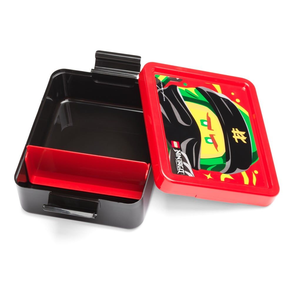 Čierny box na desiatu s červeným vekom LEGO® Ninjago - Bonami.sk