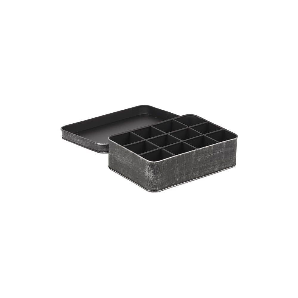 Čierna kovová krabica na čaj LABEL51 - Bonami.sk