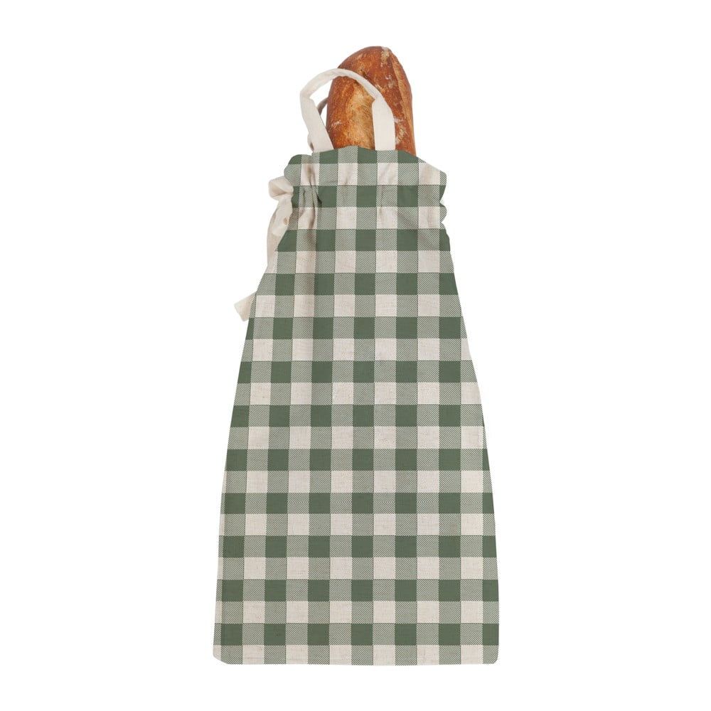 Látková taška na pečivo Linen Couture Linen Bread Bag Green Vichy - Bonami.sk