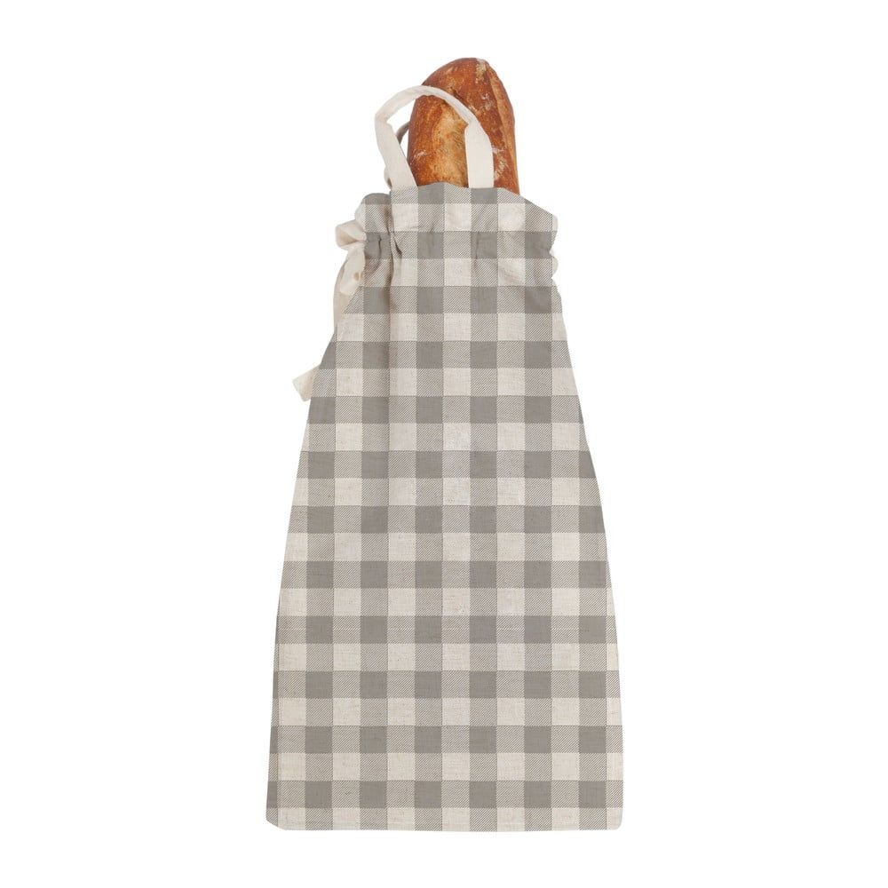 Látková taška na pečivo Linen Couture Linen Bread Bag Grey Vichy - Bonami.sk