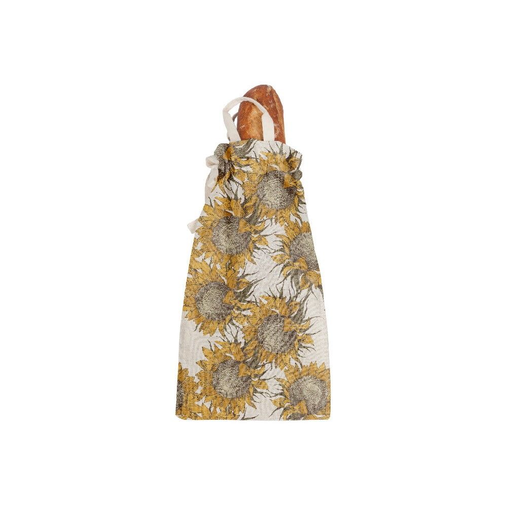 Látkový vak na chlieb s prímesou ľanu Linen Couture Bag Sunflower, výška 42 cm - Bonami.sk
