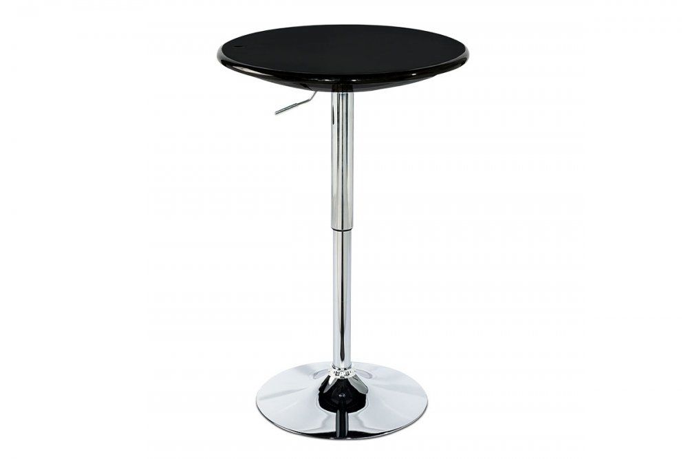 Barový stôl AUB-4010 plast / chróm Autronic Čierna - dekorhome.sk