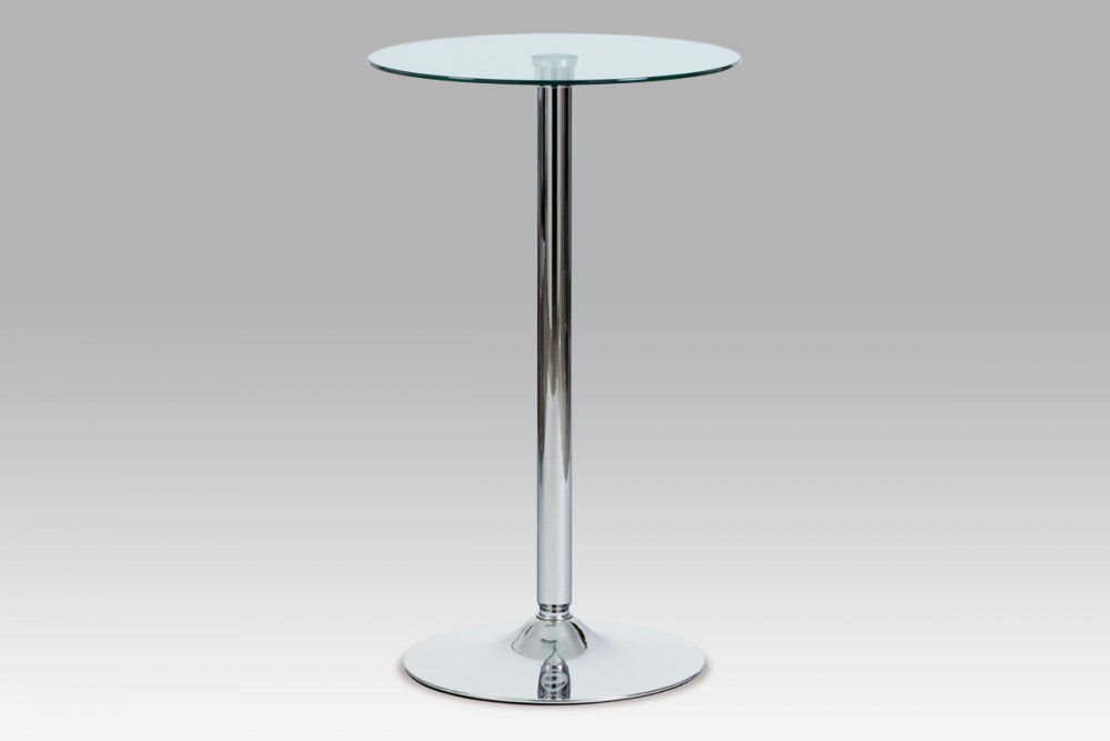Barový stôl AUB-6070 CLR sklo / chróm Autronic - dekorhome.sk