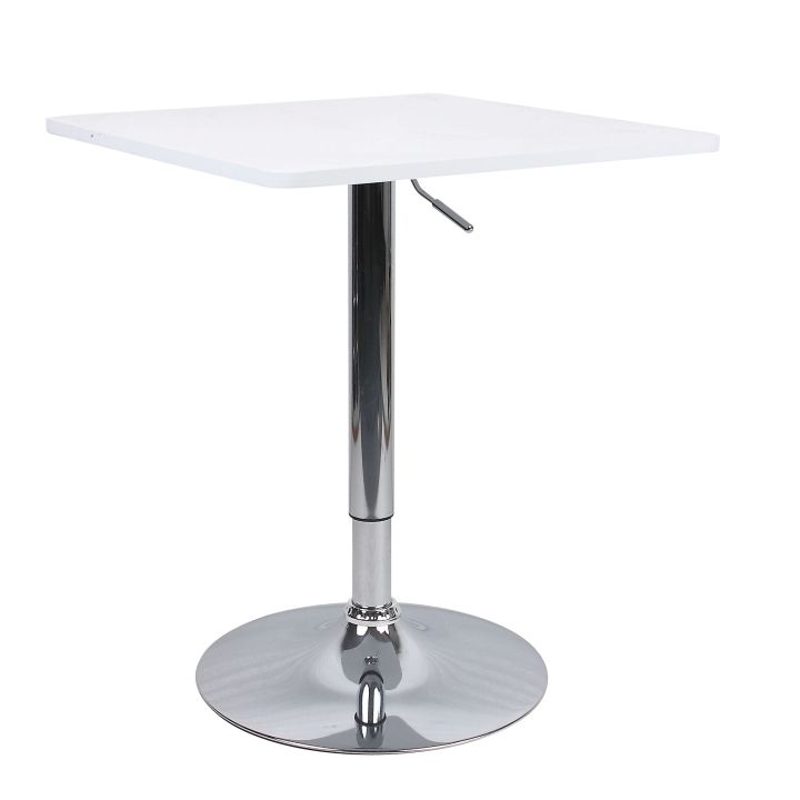 Barový stôl FLORIAN 2 NEW biela / chróm Tempo Kondela - dekorhome.sk
