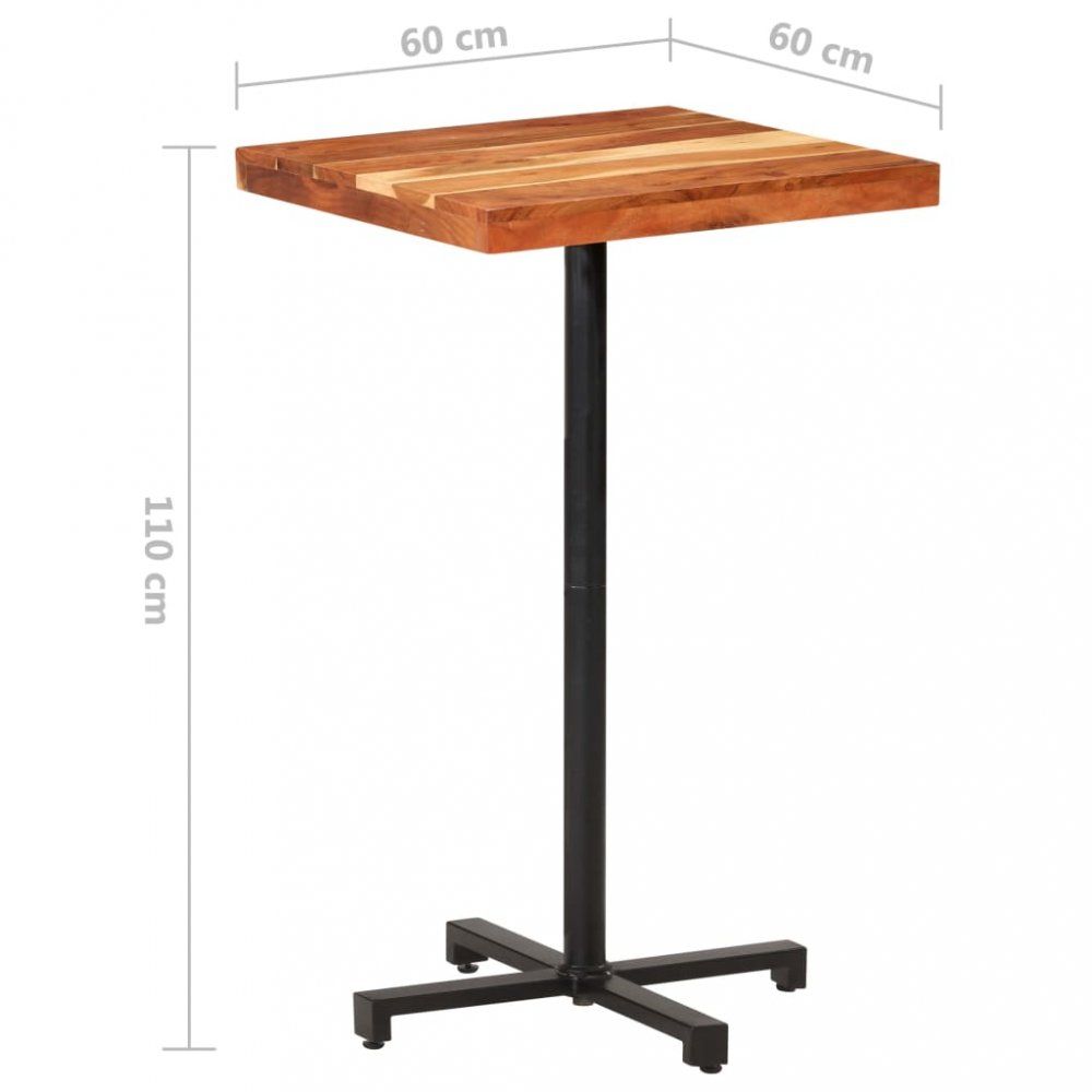 Barový stôl hnedá / čierna Dekorhome 60x60x110 cm - dekorhome.sk