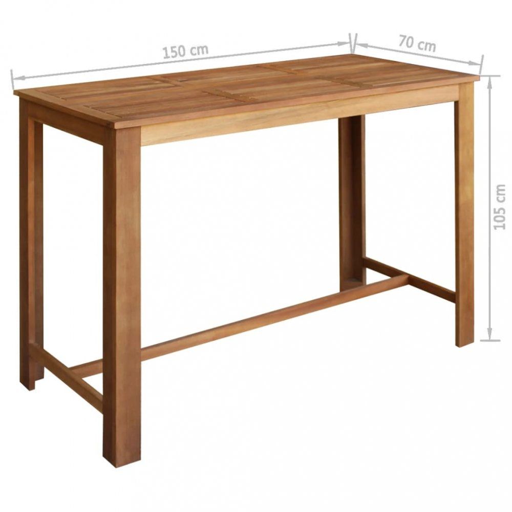 Barový stôl hnedá Dekorhome 150x70 cm - dekorhome.sk