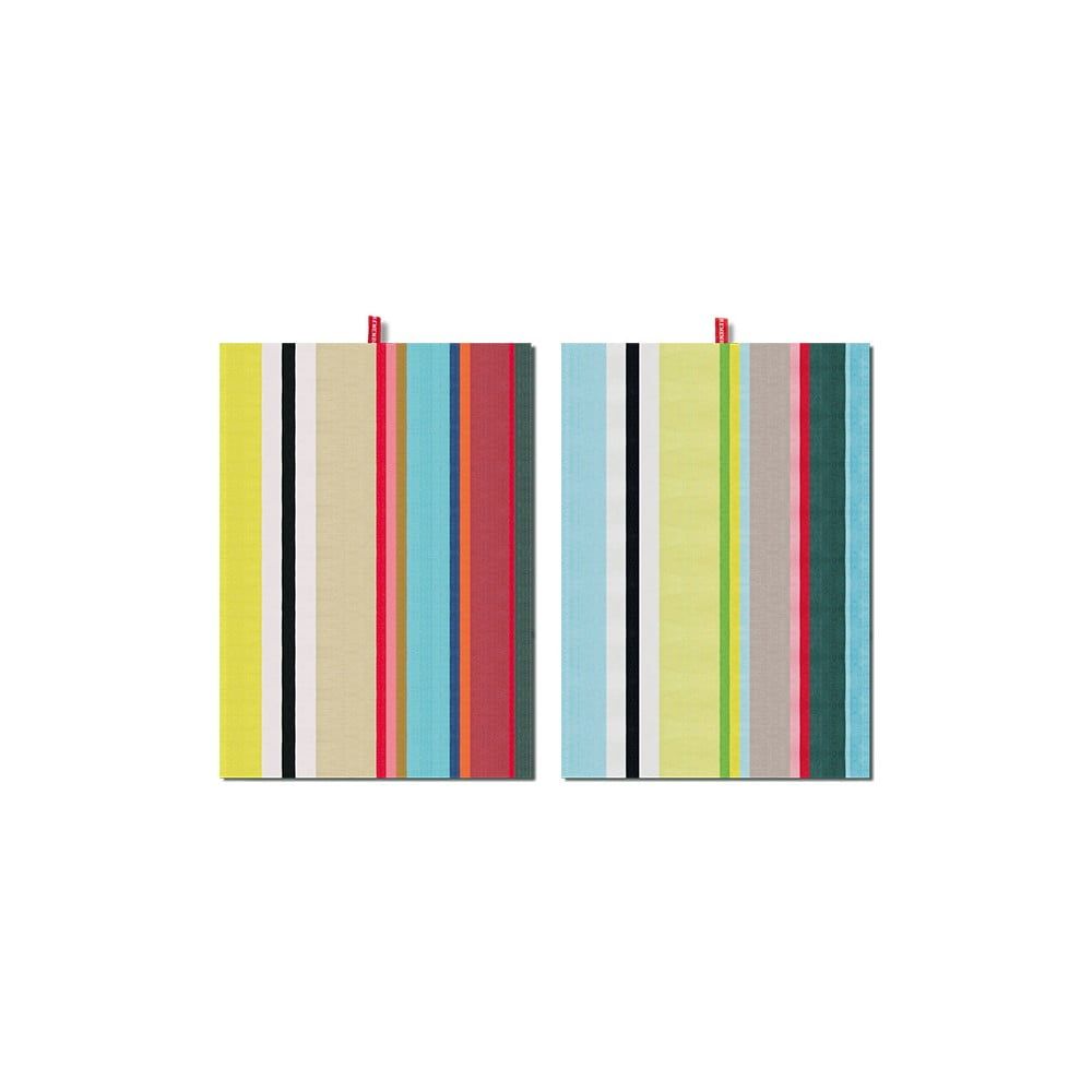 Súprava 2 bavlnených utierok Remember Green Stripes, 70 × 50 cm - Bonami.sk